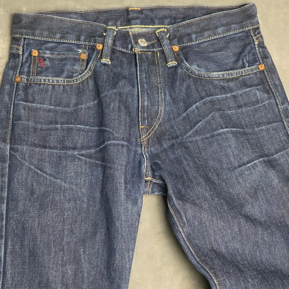 Ralph Lauren 381 slim Fit Jeans 3030 Dark Blue Wash Whiskers RL Pocket...